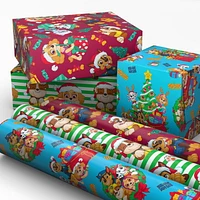 Hallmark Paw Patrol Christmas Wrapping Paper with Cutlines on Reverse (3 Rolls: 60 sq. ft.)