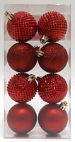 8CTS 50MM SHATTERPROOF ORNAMENTS-RED