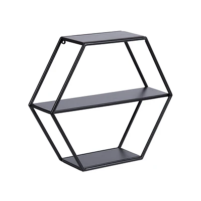 hometrends Fumar Hexagon Metal Wall Shelf