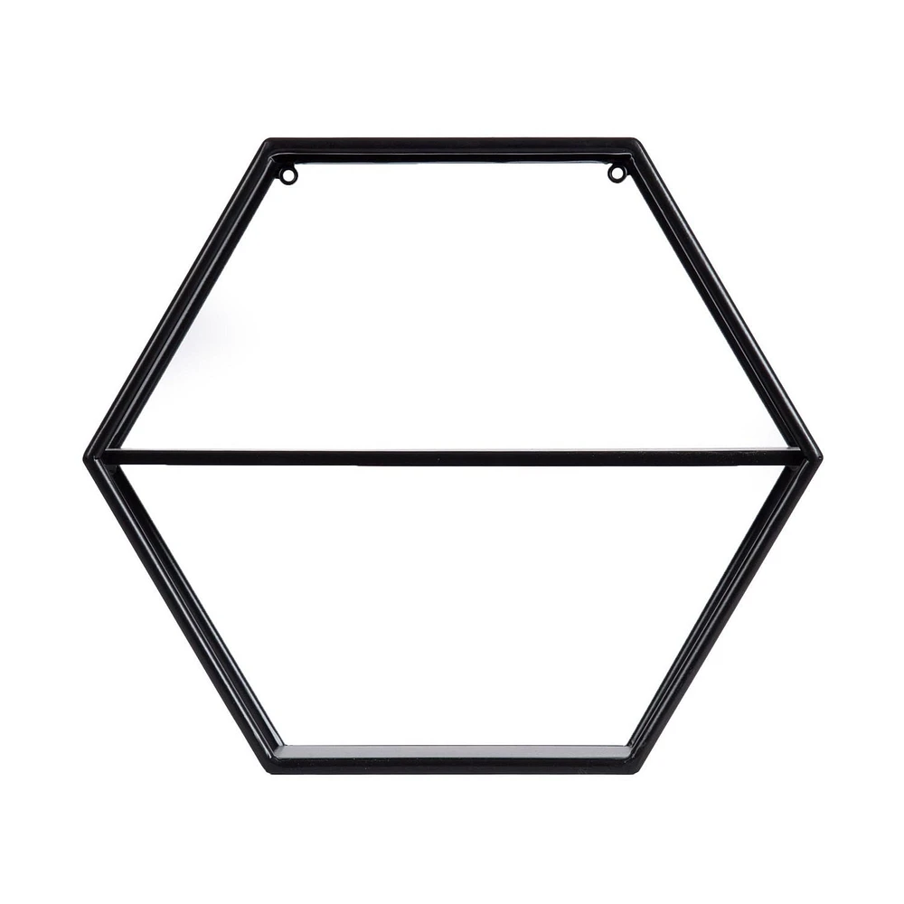 hometrends Fumar Hexagon Metal Wall Shelf