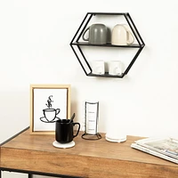 hometrends Fumar Hexagon Metal Wall Shelf