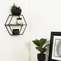 hometrends Fumar Hexagon Metal Wall Shelf