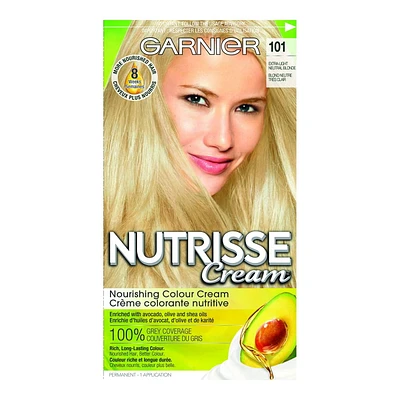 Garnier Nutrisse Ultra Crème, Permanent Hair Dye, Long-Lasting,1 unit, 100% Grey Coverage