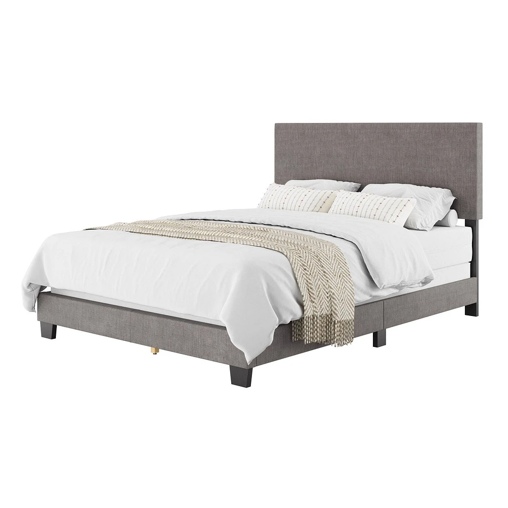 Celeste Modern Upholstered Queen Bed Frame with Headboard