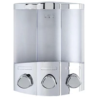 Better Living Products 76344-1 EURO Series TRIO 3 Chamber Wall Mount Soap and Shower Dispenser Chrome