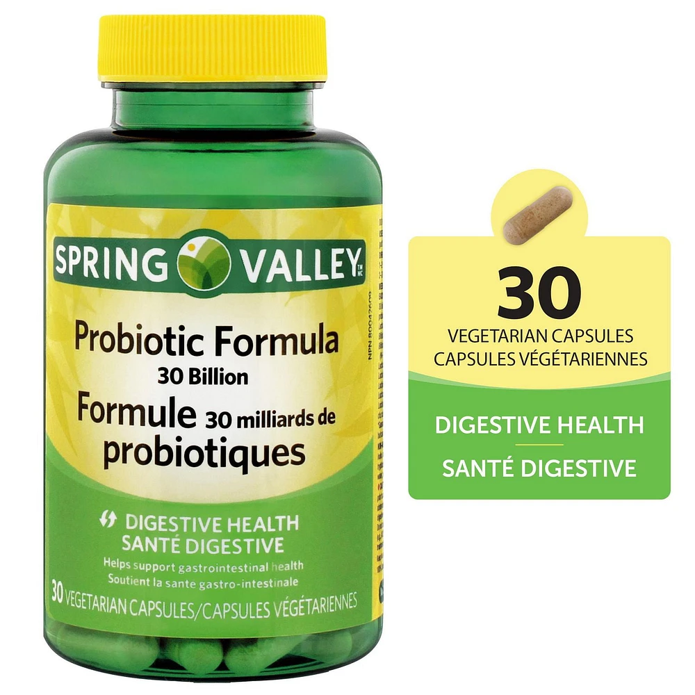 Spring Valley Probiotic Formula 30 Billion, 30 Vegetarian Capsules