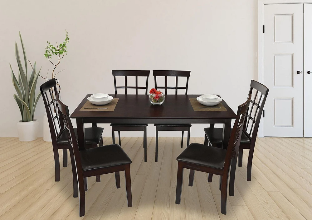 K-LIVING HELENA 55" DINING TABLE IN CUPPUCINO FINISH