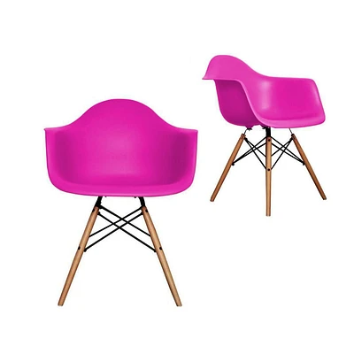 Heavenly Collection Hot Pink Plastic Bucket Chairs