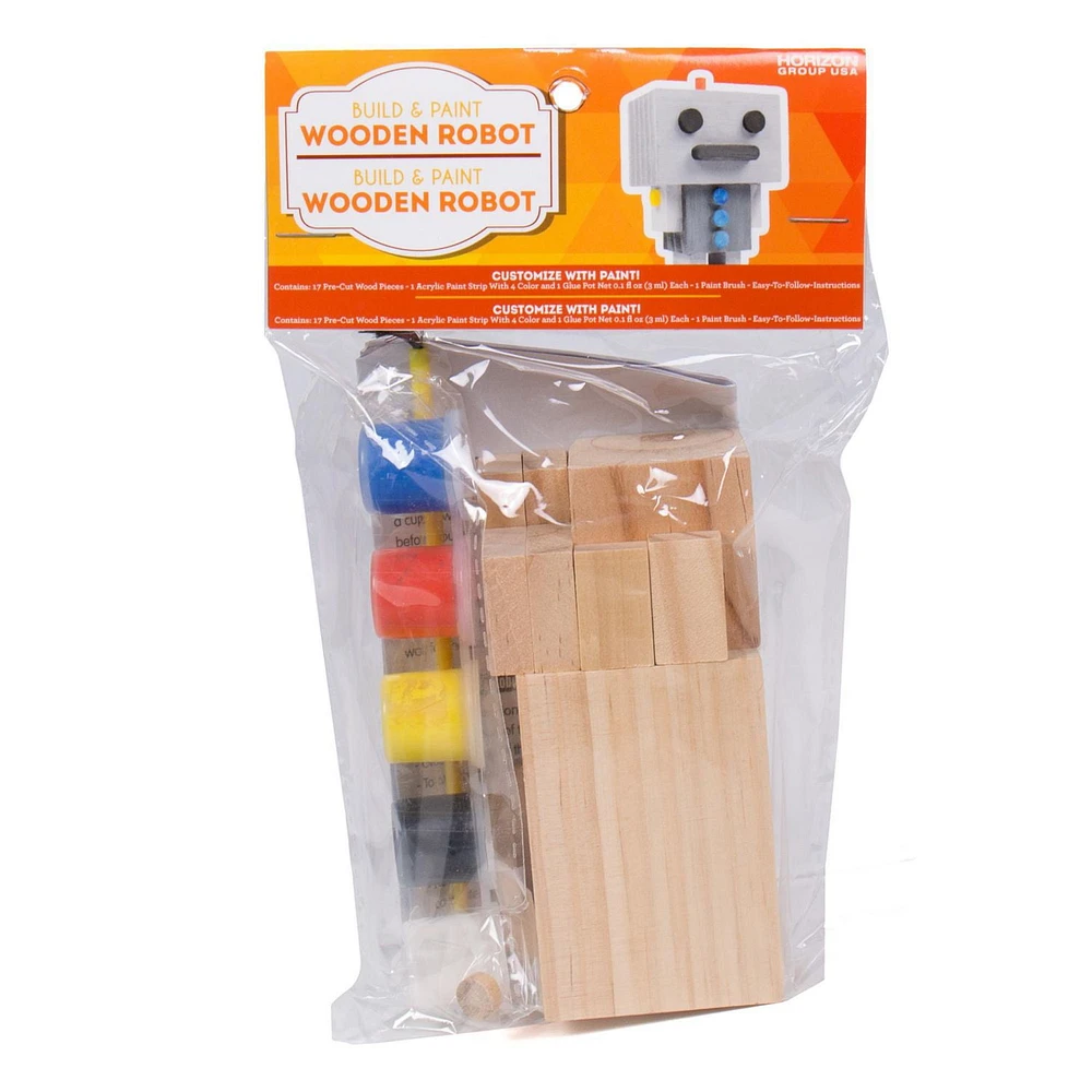 Build & Paint Wooden Robot by Horizon Group USA