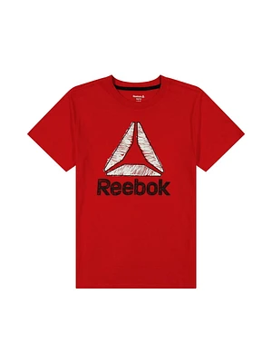 Reebok Boys Sketchy Stack Short Sleeve Graphic Tee