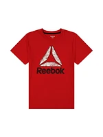 Reebok Boys Sketchy Stack Short Sleeve Graphic Tee