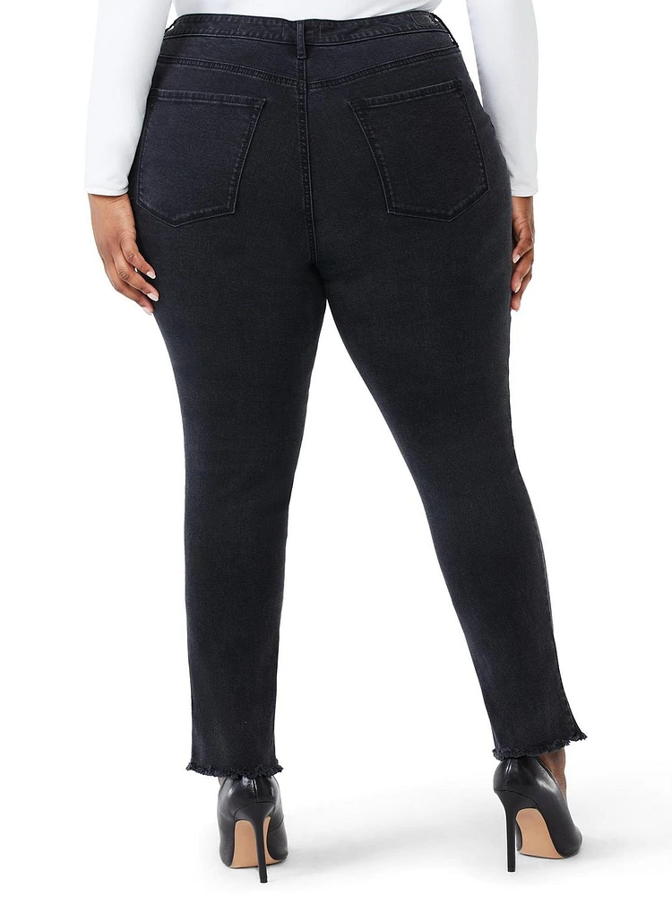 Sofia Jeans by Vergara - Jean Rosa taille plus haute Shark Bite Hem pour femmes