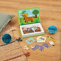 Janod • Animals Magneti’book • 3 to 8 years • Educational Magnetic Games Toy for Kids Toddler Children • J02723