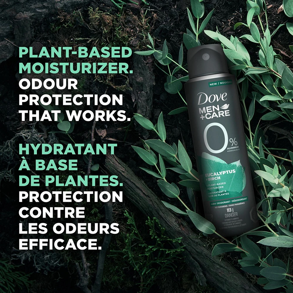 Désodorisant en vaporisateur Dove Men+Care Eucalyptus + Birch 113 g Désodorisant en vaporisateur