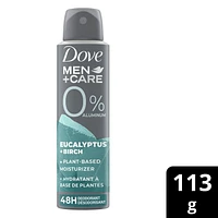 Dove Men+Care Eucalyptus & Birch 0% Deodorant Spray, 113 g 0% Deodorant Spray