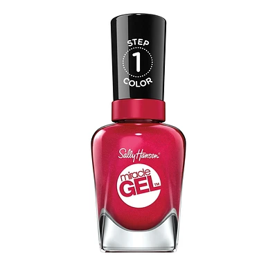 Sally Hansen Miracle Gel, vernis à ongles en gel, vernis à ongles résistant à l'écaillage, dure jusqu'à 8 jours Réussissez une manucure* qui dure jusqu’à 8 jours depuis le confort de votre domicile grâce au Sally Hansen Miracle Gel™. Notre vernis à ongles simili-gel 100 % végétalien vous donne des résultats de qualité professionnelle en 2 étapes simples (vernis + couche de finition)
