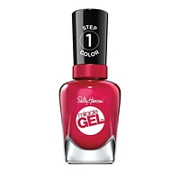 Sally Hansen Miracle Gel, vernis à ongles en gel, vernis à ongles résistant à l'écaillage, dure jusqu'à 8 jours Réussissez une manucure* qui dure jusqu’à 8 jours depuis le confort de votre domicile grâce au Sally Hansen Miracle Gel™. Notre vernis à ongles simili-gel 100 % végétalien vous donne des résultats de qualité professionnelle en 2 étapes simples (vernis + couche de finition)