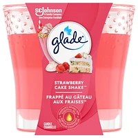 Glade® Scented Candle Air Freshener, Strawberry Cake Shake, 1-Wick Candle