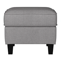 Georgia Linen-Like Upholstered Square Ottoman