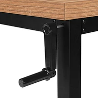 Monarch Specialties Computer Desk, Home Office, Standing, Adjustable, 48"l, Work, Laptop, Metal, Laminate, Brown, Black, Contemporary