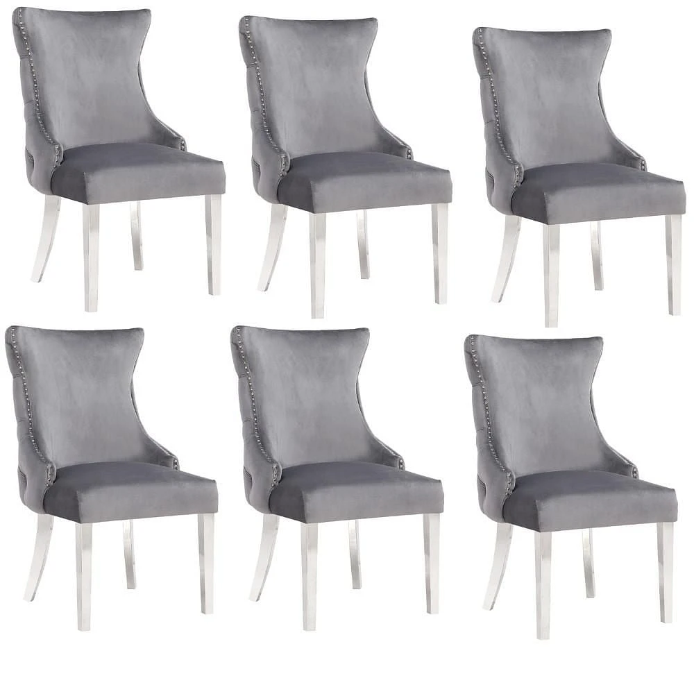 STONEFORT CHAIR – STEEL in Grey SET OF 6