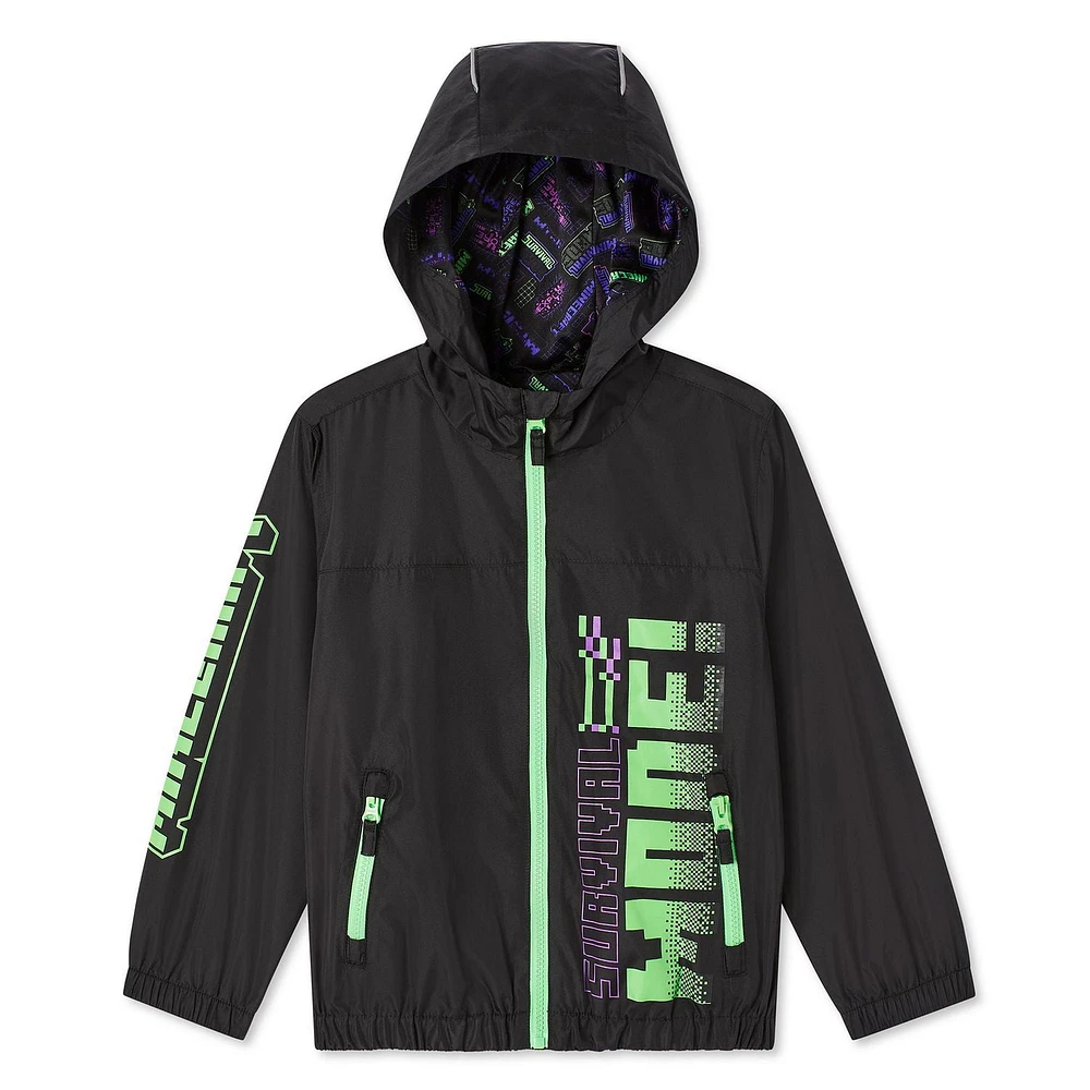 Minecraft Boys' Full-Zip Windbreaker