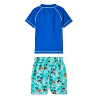 Paw Patrol Toddler Boys' Rash Guard 2-Piece Set