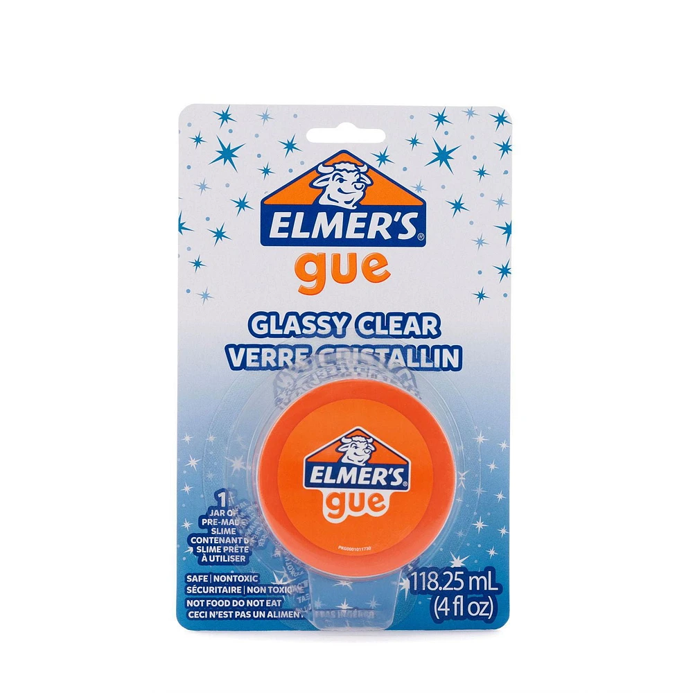 Elmer's Gue Premade Slime, Glassy Clear Slime, Great for Mixing in Add-ins