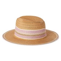 Time and Tru Women's Straw Panama Hat