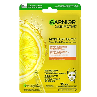 Garnier Face Mask, Hyaluronic Acid + Vitamin C, Anti Fatigue, 28 GR