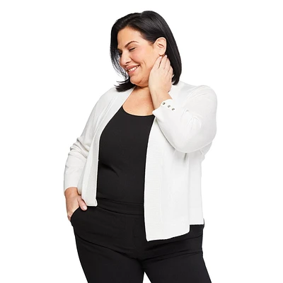Veste courte en tricot avec manches aux coudes Iyla Plus pour femmes