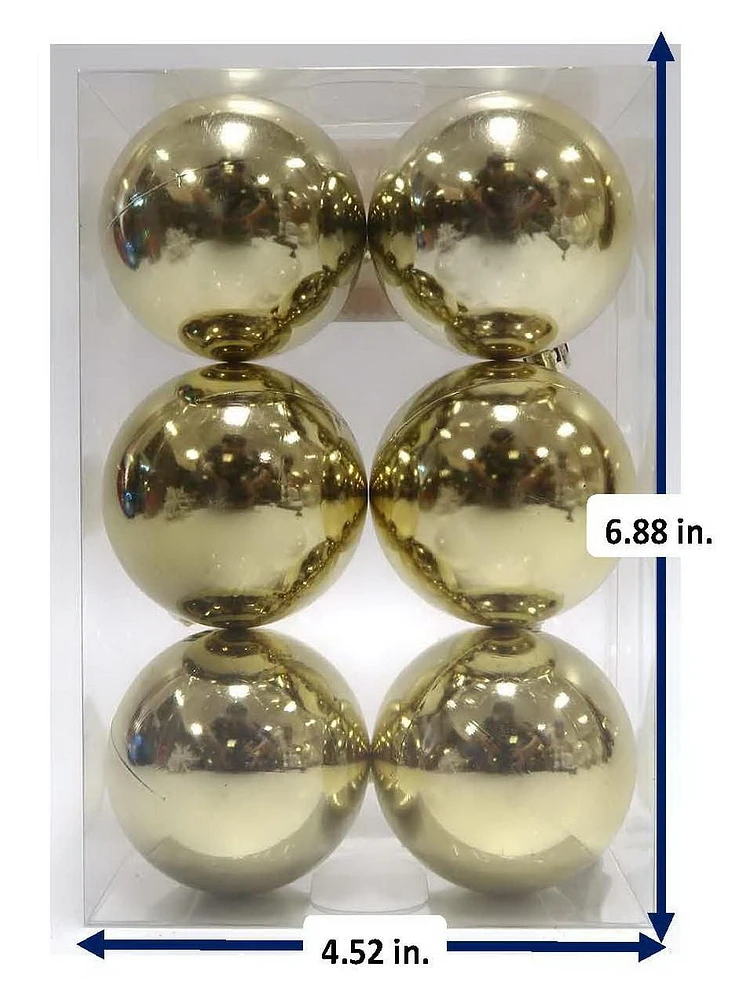 6CTS 60MM SHATTERPROOF ORNAMENTS