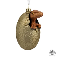 Hallmark Christmas Ornament (Jurassic Park Raptor Egg Hatching Blown Glass)