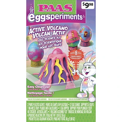 PAAS Easter Egg Decorating and Dye Kit , Eggsperiments : Active Volcano, 1 Kit