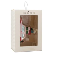 Hallmark Christmas Ornament (Signature Pink Car With Presents Blown Glass)