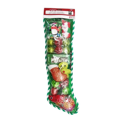 HOLIDAY TIME CAT TOY STOCKING