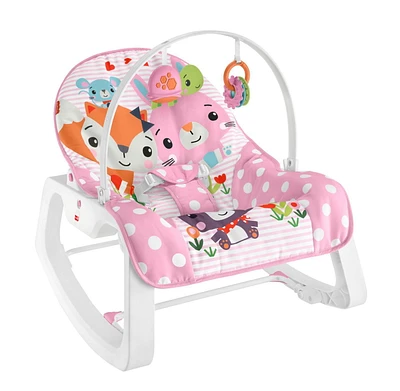 Siège berçant évolutif – Animaux roses de ​Fisher-Price, siège berçant pour bébé