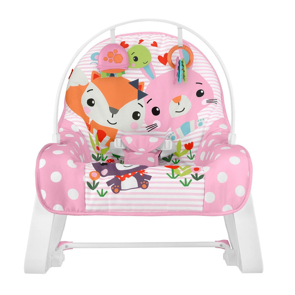 Siège berçant évolutif – Animaux roses de ​Fisher-Price, siège berçant pour bébé