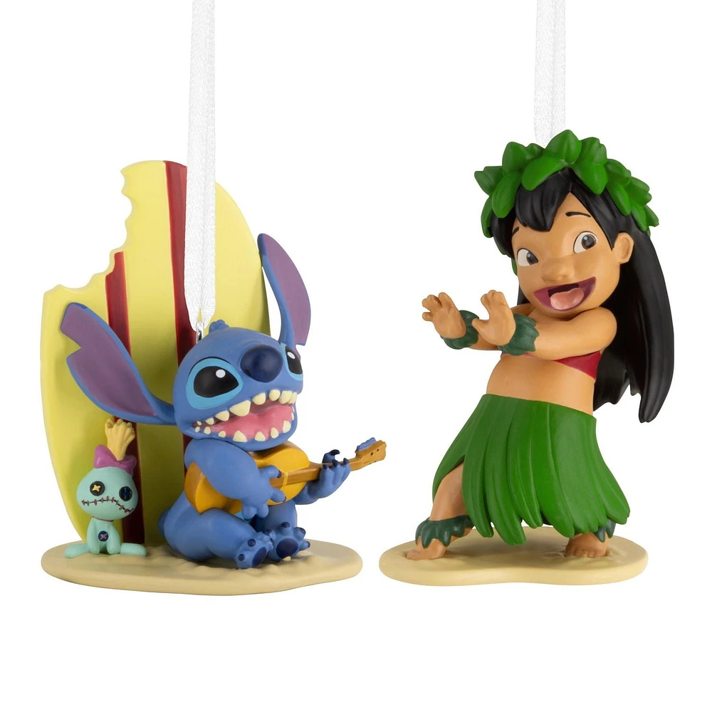 Hallmark Christmas Ornaments (Disney Lilo & Stitch), Set of 2