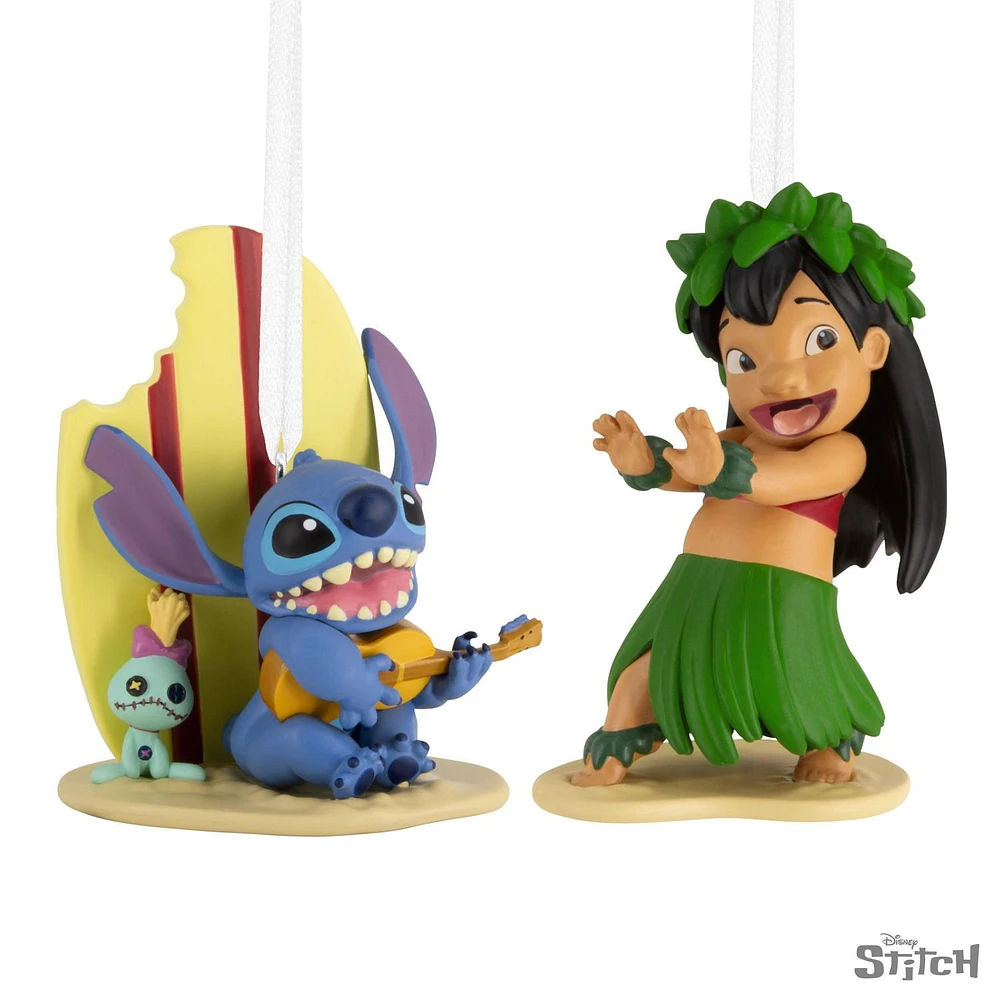 Hallmark Christmas Ornaments (Disney Lilo & Stitch), Set of 2