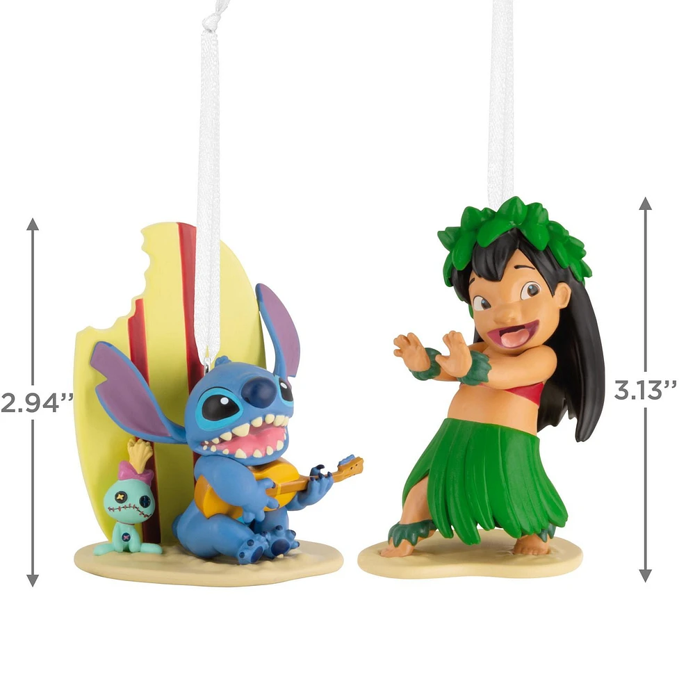 Hallmark Christmas Ornaments (Disney Lilo & Stitch), Set of 2