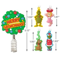 Hallmark Mini Christmas Tree Topper and Ornaments (Dr. Seuss's How the Grinch Stole Christmas!), Set of 5