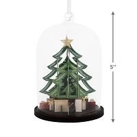 Hallmark Christmas Ornament (Signature Christmas Tree Cloche Glass and Paper)