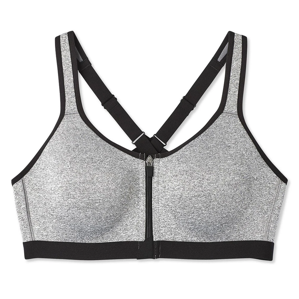 Athletic Works Women's Zip-Front Sports Bra, Sizes 36B-44DD