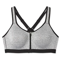 Athletic Works Women's Zip-Front Sports Bra, Sizes 36B-44DD