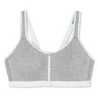 Soutien-gorge de sport zippé sur le devant Athletic Works pour femmes Tailles 36B-44DD