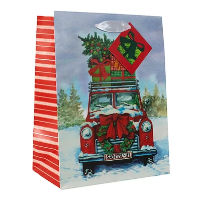 Holiday Time Small Truck Christmas Gift Bag, 9.8" Truck Gift Bag