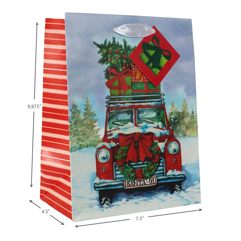 Holiday Time Small Truck Christmas Gift Bag, 9.8" Truck Gift Bag