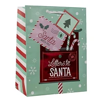 Holiday Time Small Letters Christmas Gift Bag