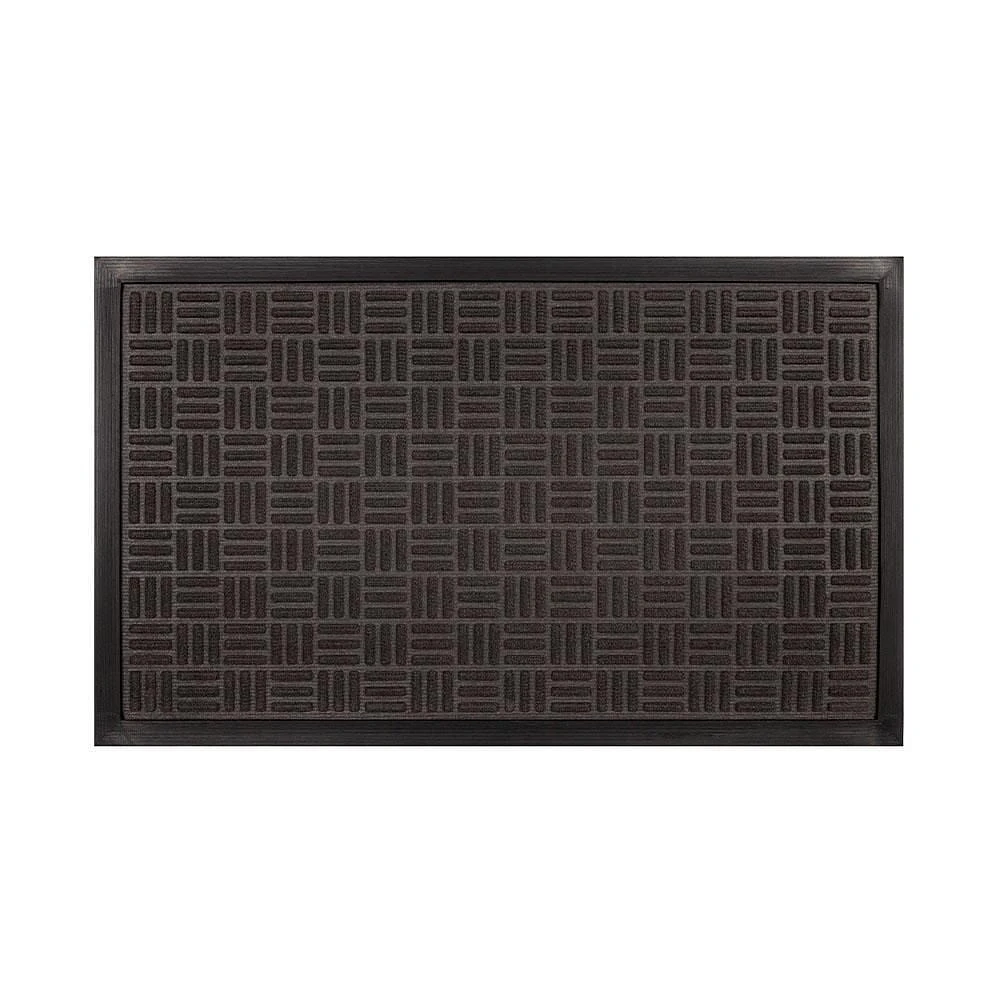 Mainstays Gateway Charcoal Polyester Doormat, 18'' x 30'', Charcoal Doormat, 18'' x 30''